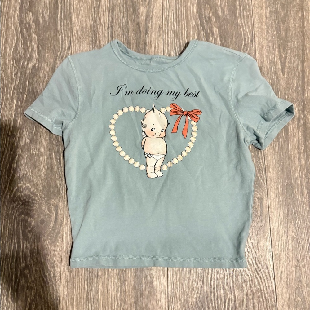 I'm Doing My Best Light Blue Graphic Tee